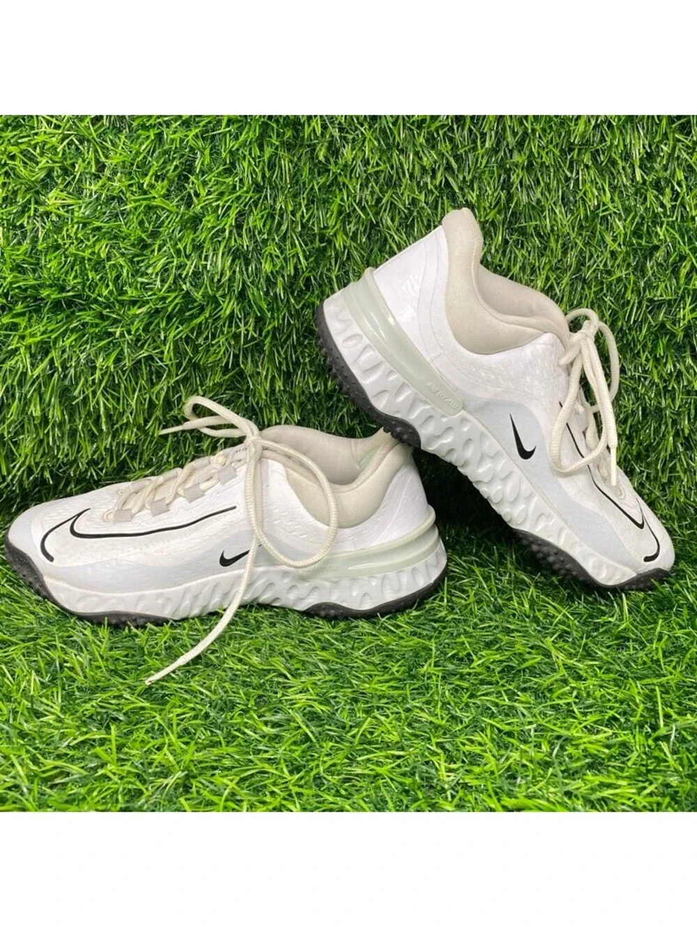 Nike Alpha Huarache Elite 4 FD2746-102 Womens Size 8 Turf Softball White 2295